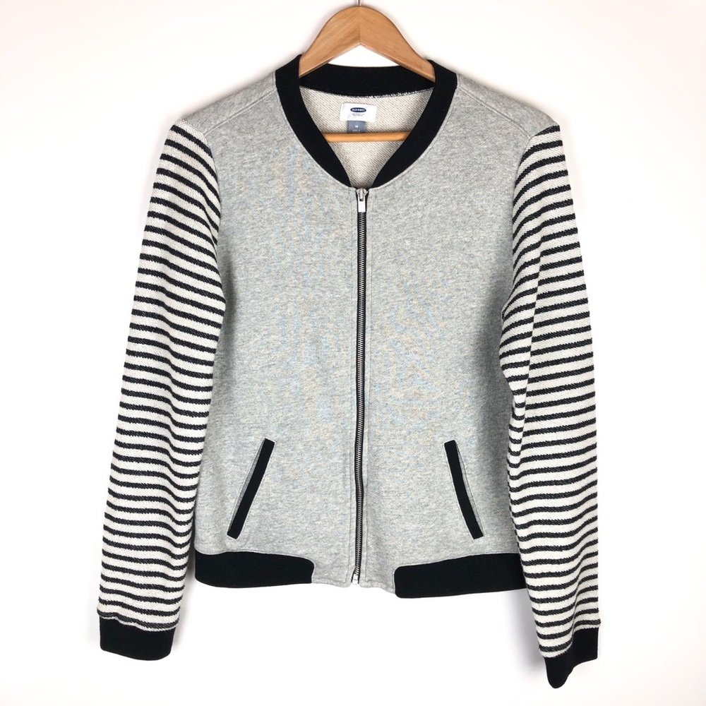 Old Navy French Terry Bomber Jacket Size Medium